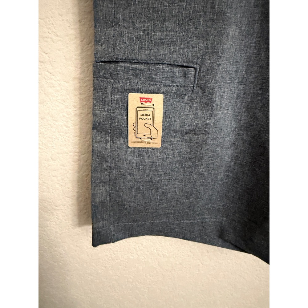 Levis 511 Slim Performance Shorts Mens 16 Reg 28 Blue Heather UV Stretch 9" Ins - Picture 8 of 9
